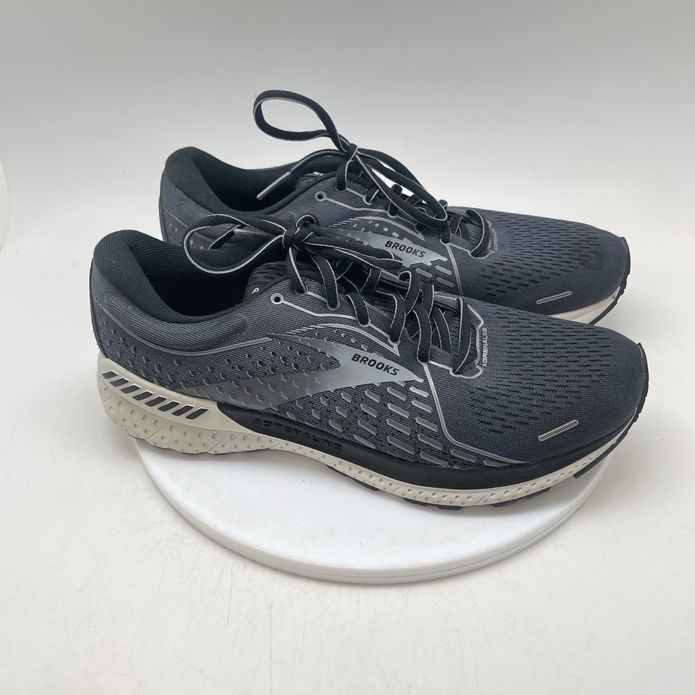 Brooks Adrenaline GTS 21 Mens 9.5 D Gray White Athletic Running Shoes Sneakers